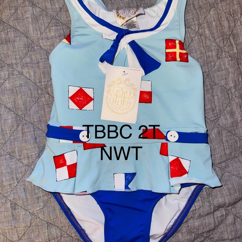 The Beaufort Bonnet Company Kids Swimwear - Blue and Red